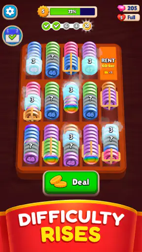 पॉकेट सॉर्ट: कॉइन मर्ज पज़ल screenshot