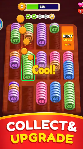 पॉकेट सॉर्ट: कॉइन मर्ज पज़ल screenshot