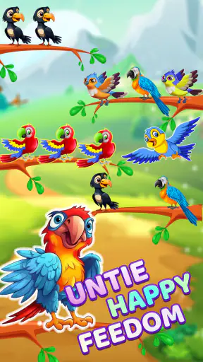 पक्षी सॉर्ट पहेली मजेदार खेल screenshot