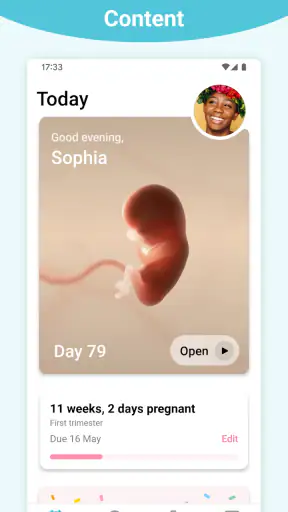 प्रेगनेंसी + | ट्रैकर ऐप screenshot