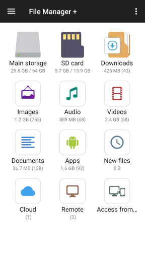 फाइल प्रबंधक screenshot