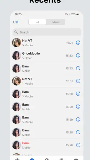 फ़ोन - डायलर और कॉल स्क्रीन screenshot