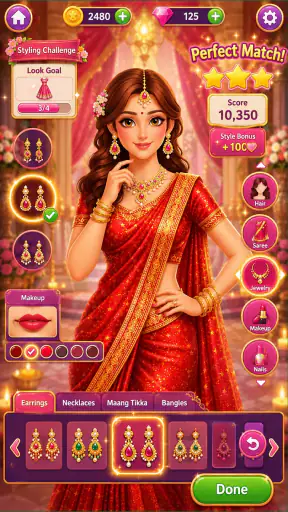 भारतीय शादी का ड्रेस अप गेम screenshot