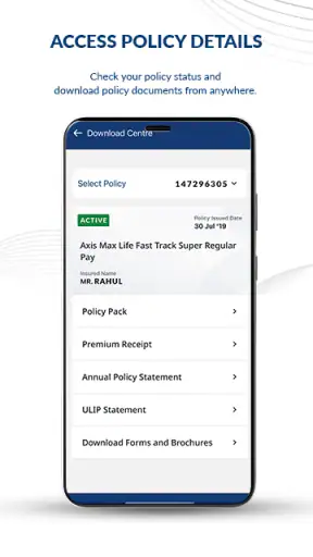 मैक्स लाइफ इंश्योरेंस ऐप screenshot
