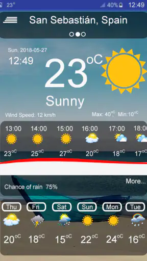 मौसम का पूर्वानुमान: वास्तविक screenshot
