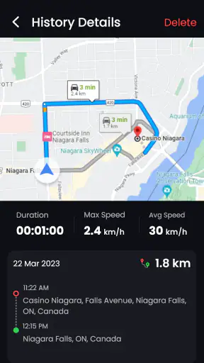 स्पीडोमीटर - जीपीएस ओडोमीटर screenshot