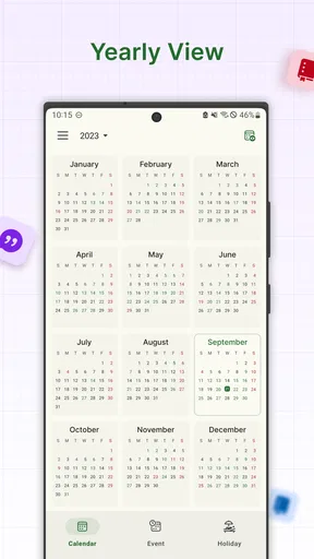 휴일 달력 screenshot