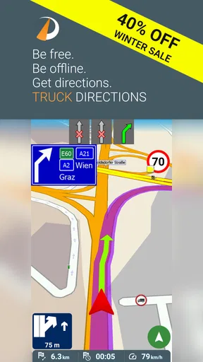 Offline Truck GPS Navigation screenshot