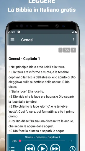 Audio Bibbia Italiano mp3 app screenshot