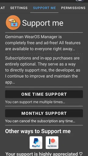 GeminiMan WearOS Manager screenshot