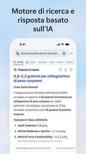 Ricerca Microsoft Bing screenshot