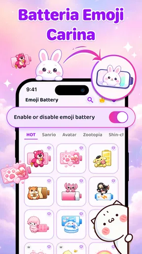 Emoji Battery Icon Customize screenshot