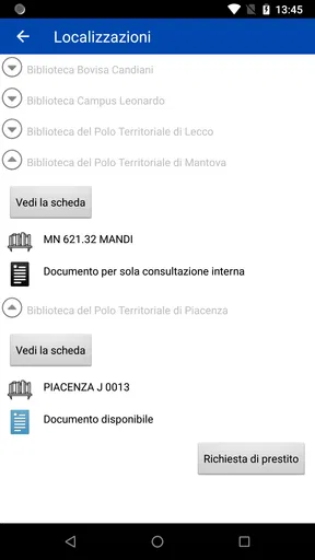 Polimi Library screenshot