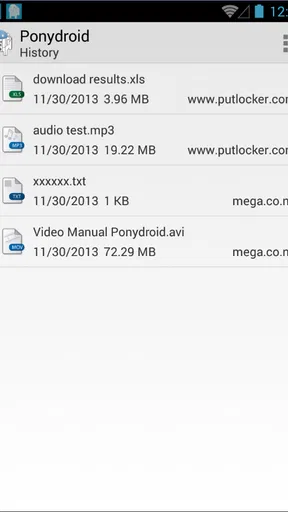 Ponydroid Download Manager screenshot
