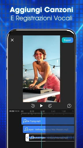 Aggiungi musica a video e foto screenshot