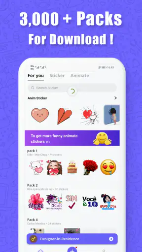 Anim live sticker-WAStickerApp screenshot