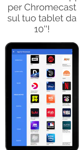 App per Chromecast screenshot