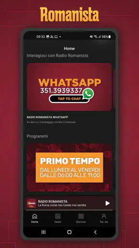 App Romanista screenshot