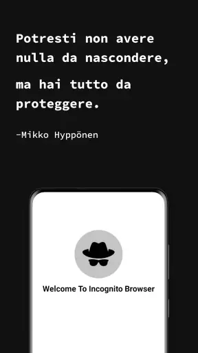 Applicazione browser privata screenshot