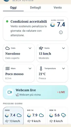 Aura Beach Advisor screenshot