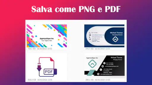 Biglietto da visita screenshot