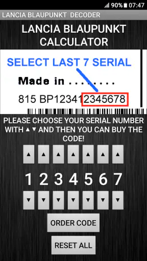 Blaupunkt Lancia Radio Code screenshot