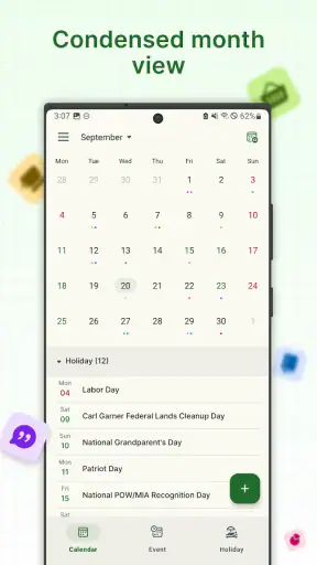 Calendario delle festività screenshot