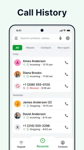 Contacts: Phone Calls, Dialer screenshot