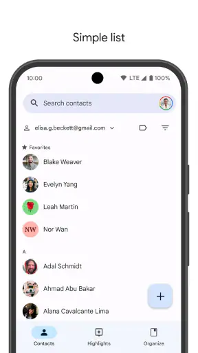 Contatti screenshot