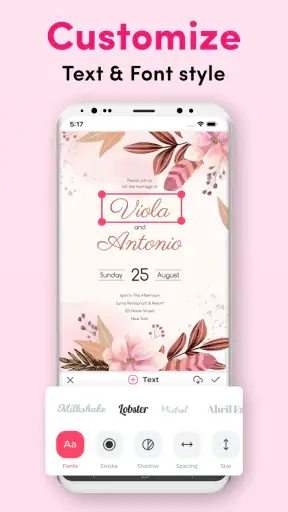 Creare biglietti di Inviti screenshot