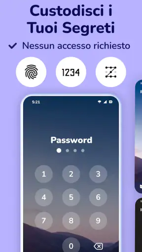 Diario segreto con password screenshot