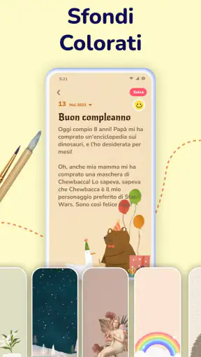 Diario segreto con password screenshot