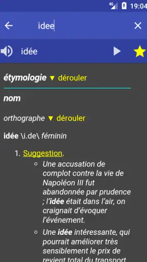 Dizionario Francese - Offline screenshot
