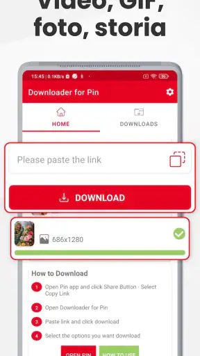 Downloader Video per Pinterest screenshot
