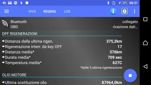DPF Monitor -Fiat e Alfa Romeo screenshot