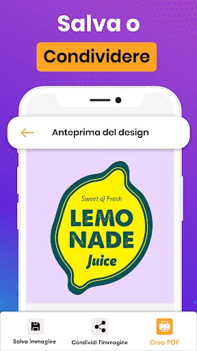 Etichette personalizzate screenshot