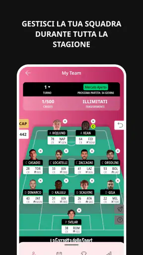 Fantacampionato Gazzetta screenshot