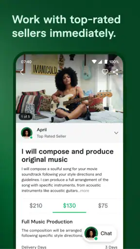 Fiverr - Servizi Freelance screenshot