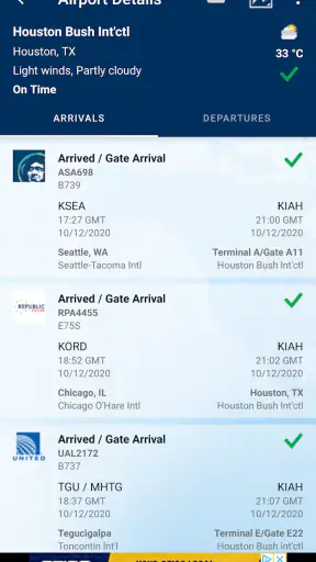 FlightAware Tracking volo screenshot
