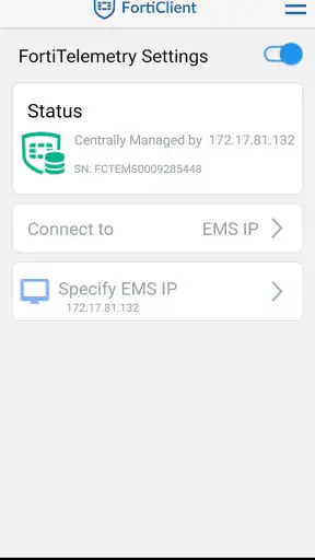 FortiClient screenshot