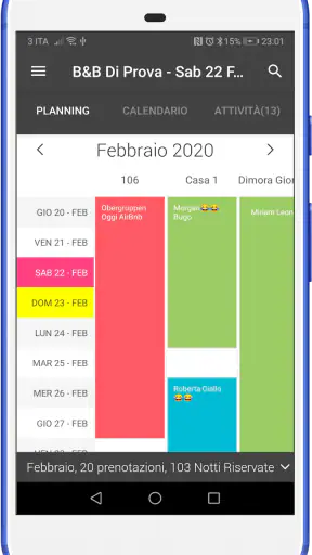 Gestione prenotazioni per B&B screenshot