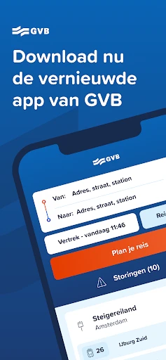 GVB reis app screenshot