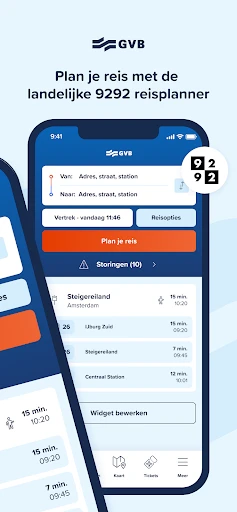 GVB reis app screenshot