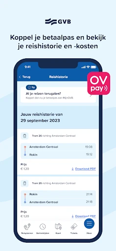 GVB reis app screenshot