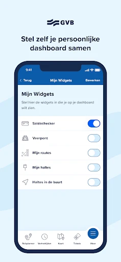 GVB reis app screenshot