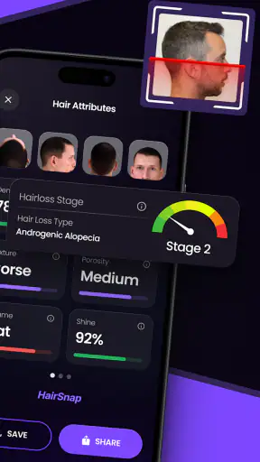 HairSnap Hair & Style Analysis screenshot