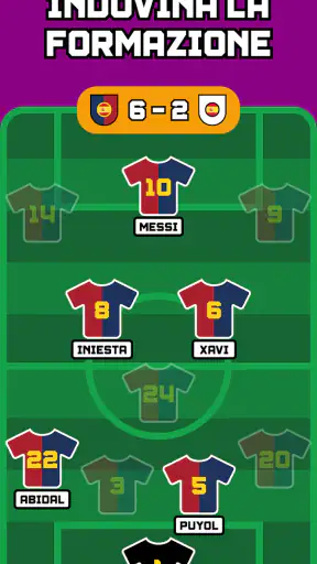 Indovina la Formazione Calcio screenshot