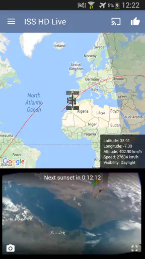 ISS Live Now screenshot