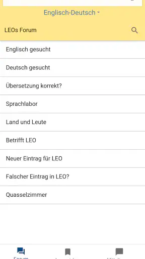 LEO dictionary screenshot