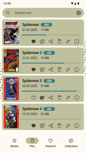 Lettore di fumetti (cbz/cbr) screenshot